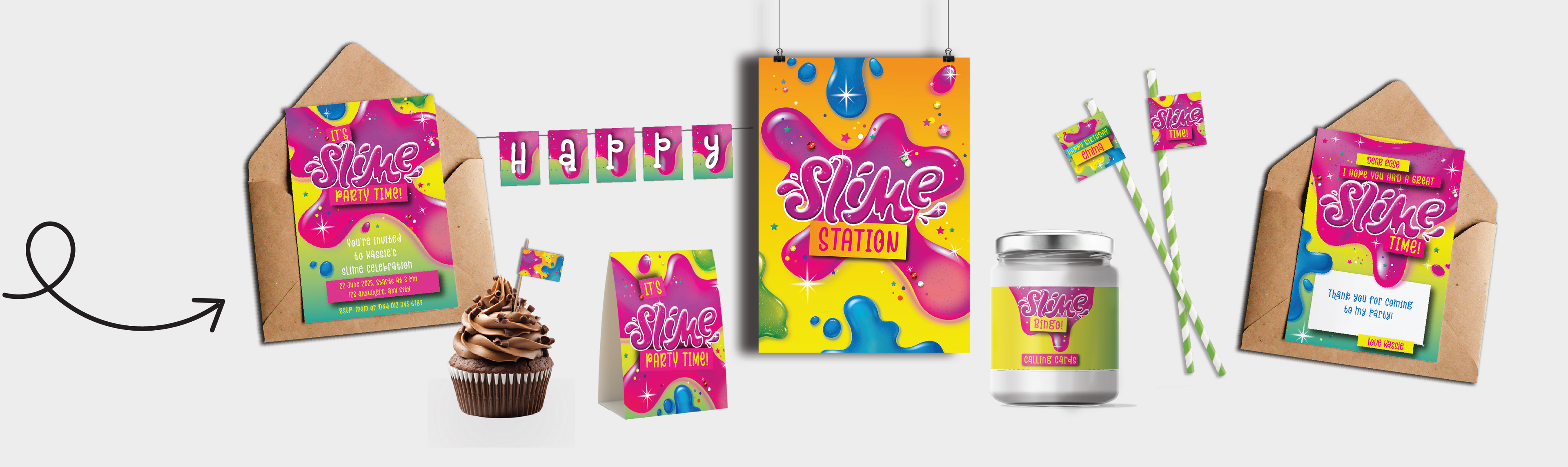 Printable Slime Party Theme