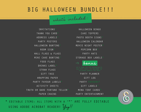 Halloween Party Pack Printables
