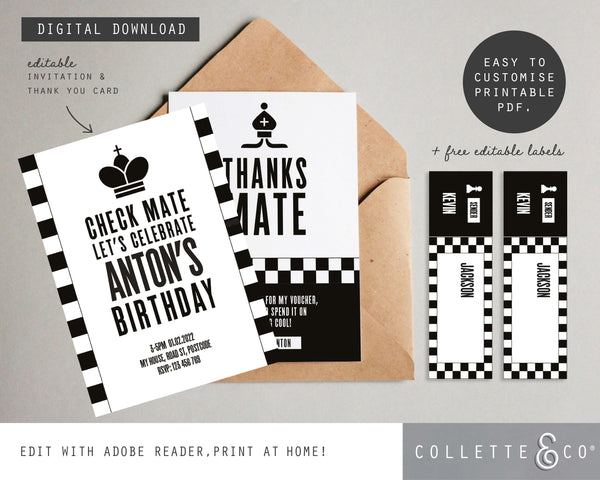 Chess Party Pack Printables