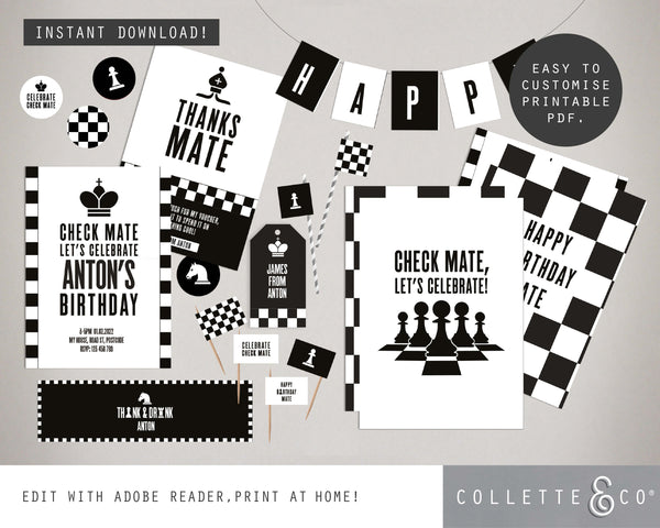 Chess Party Pack Printables