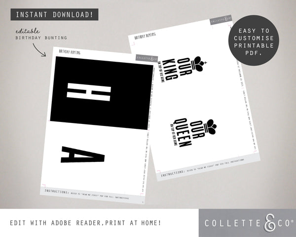 Chess Party Printable Bunting