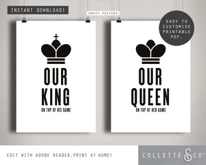 Chess Party Printable Posters