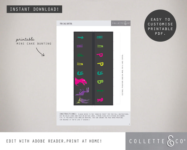 Pink Dinosaur Party Pack Printables