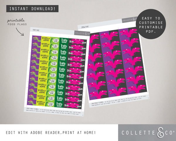 Pink Dinosaur Party Pack Printables