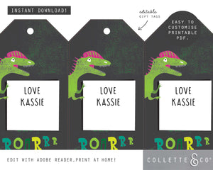 Pink Dinosaur Party Pack Printables