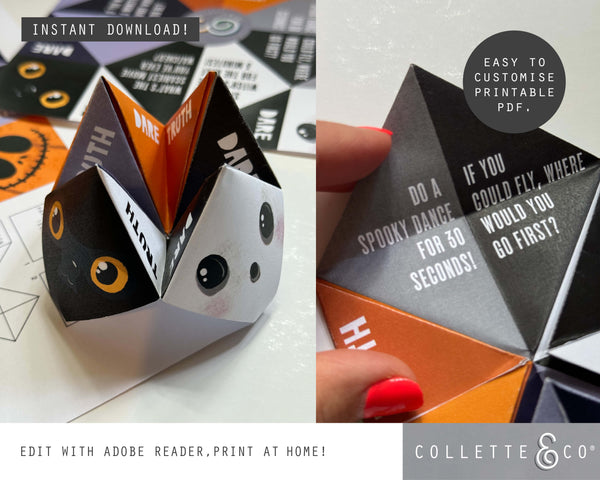 Halloween Printable Truth or Dare Fortune Teller