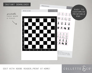 Chess Party Printable Activities