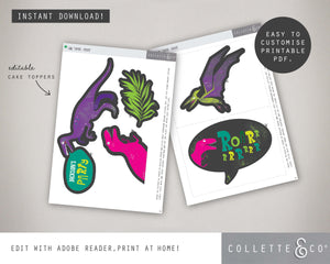 Pink Dinosaur Party Pack Printables