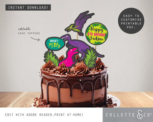 Pink Dinosaur Party Pack Printables