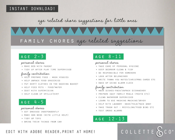 Baking Kids Chore Chart Planner 03
