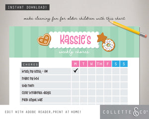 Baking Kids Chore Chart Planner 04