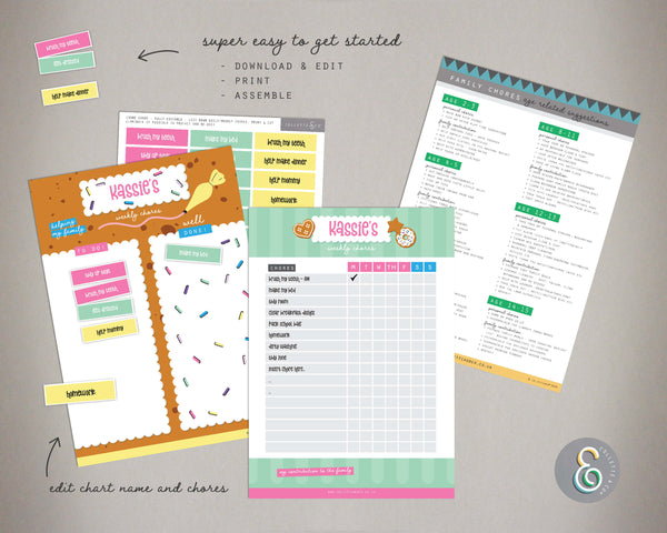 Baking Kids Chore Chart Planner 06