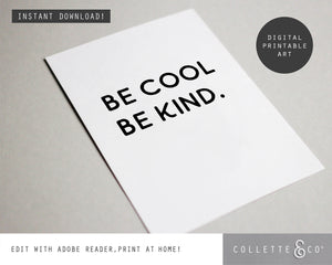 Be Cool Be Kind Wall Art 03