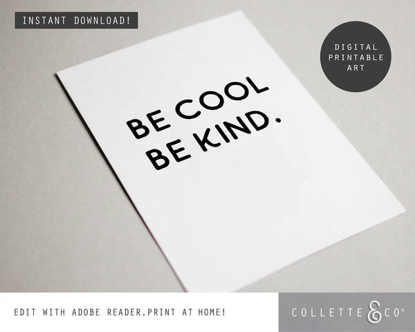 Be Cool Be Kind Wall Art 03