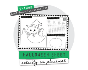 Halloween Printable Activity Sheet