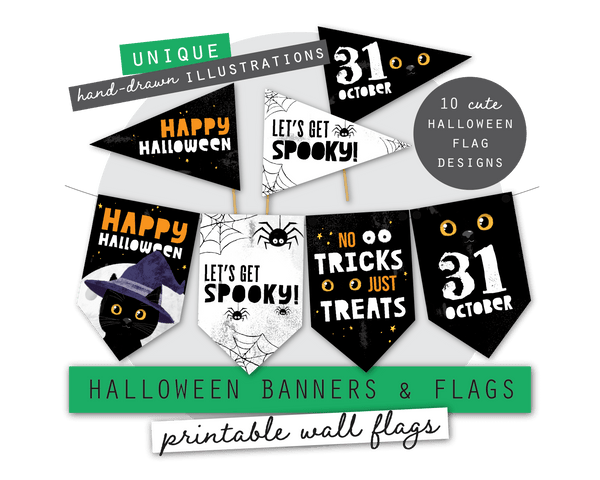 Halloween Printable Decor Flags