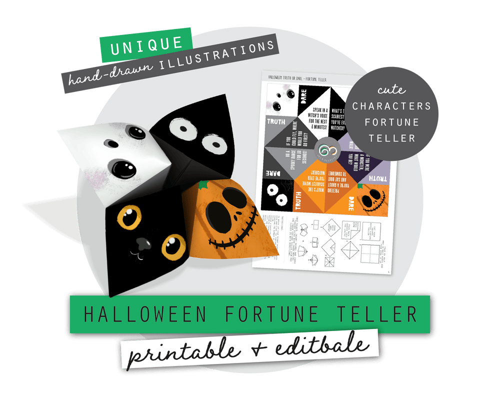 Halloween Printable Truth or Dare Fortune Teller