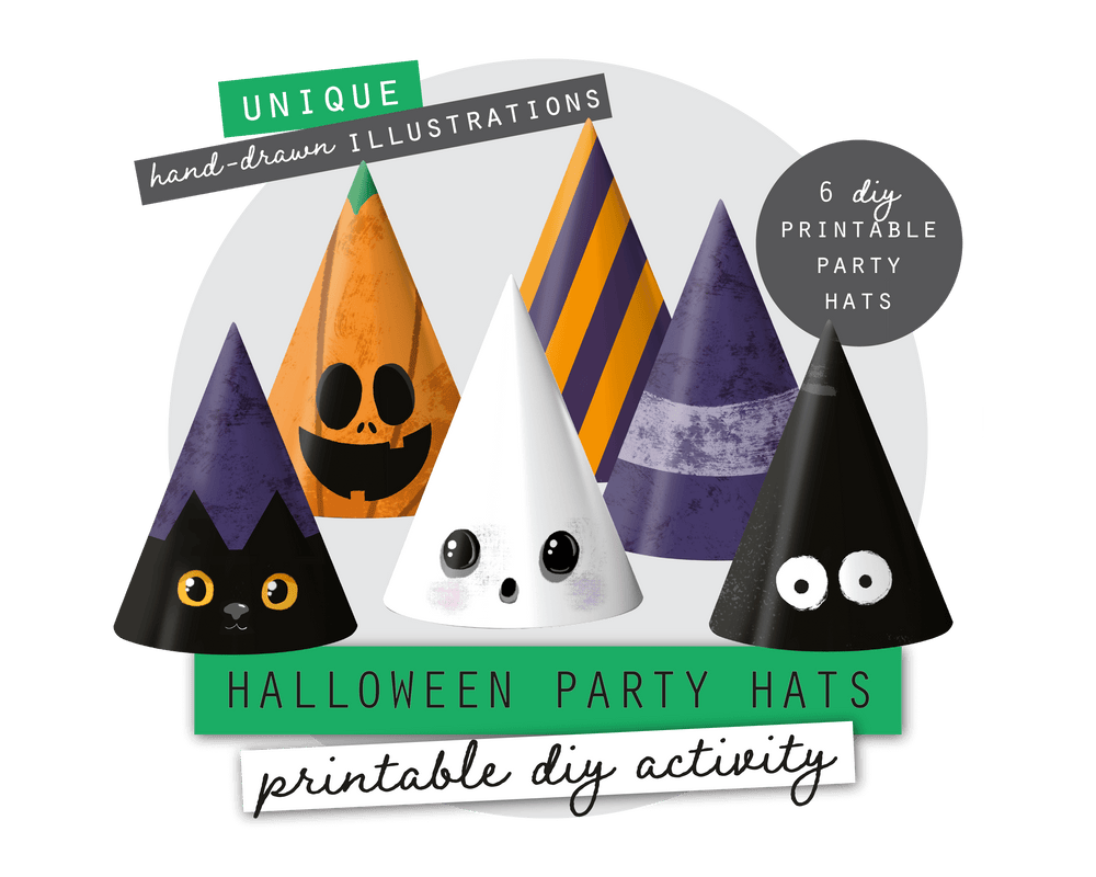 Halloween Printable Party Hats