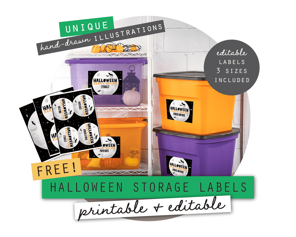 FREE Halloween Printable Storage Box Labels