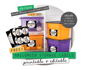FREE Halloween Printable Storage Box Labels