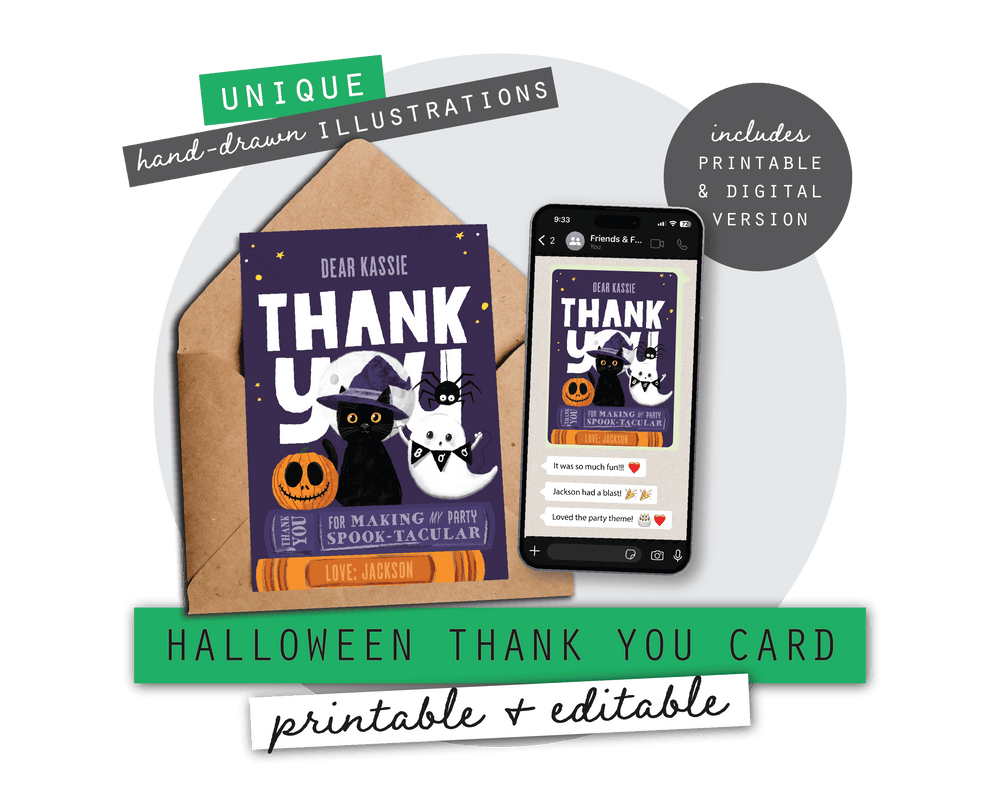 Halloween Printable Thank You Card