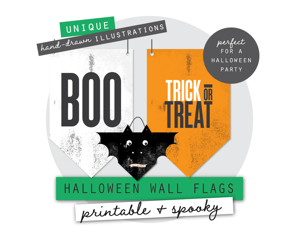 Halloween Printable Decor Wall Flag