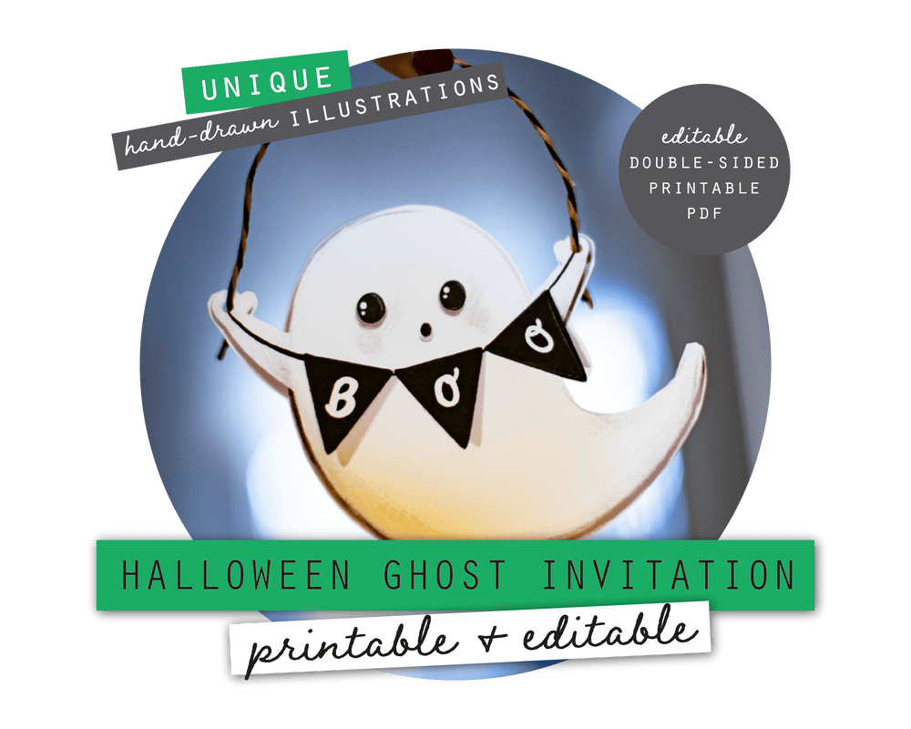 Halloween Printable Ghost Invitation
