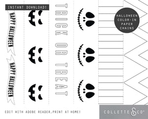 FREE Halloween Printable Paper Chains