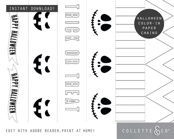 FREE Halloween Printable Paper Chains