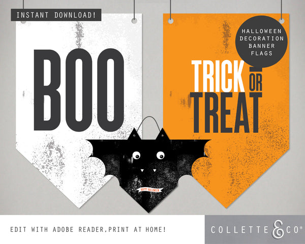 Halloween Printable Decor Wall Flag