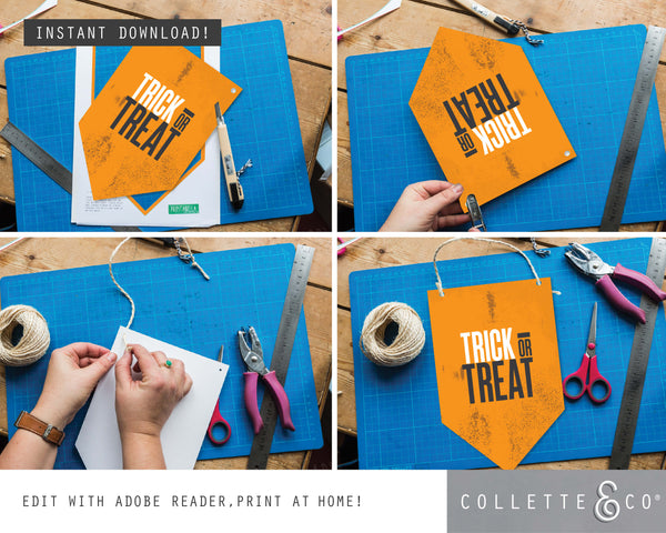 Halloween Printable Decor Wall Flag
