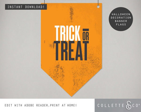 Halloween Printable Decor Wall Flag