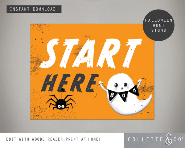 Halloween Printable Treasure Hunt Arrows