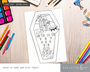 Halloween Printable Colouring Calendars