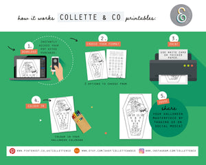 Halloween Printable Colouring Calendars