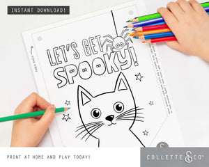 Halloween Printable Colouring Wall Flags