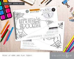 Halloween Printable Colouring Pennant Flags