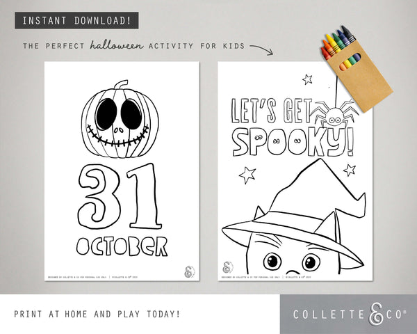 Halloween Printable Colouring Pages