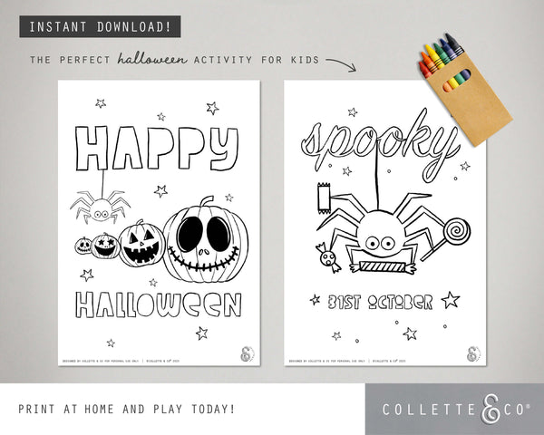 Halloween Printable Colouring Pages