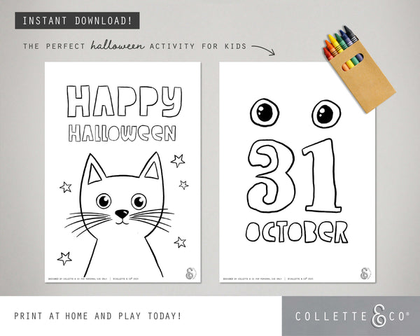 Halloween Printable Colouring Pages