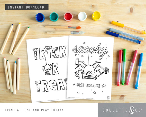 Halloween Printable Colouring Pages