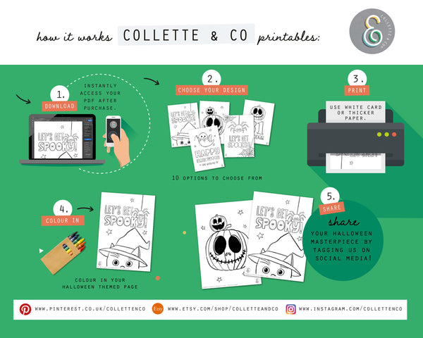 Halloween Printable Colouring Pages