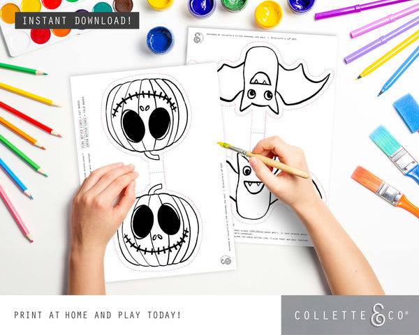 Halloween Printable Colouring Garland