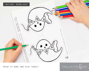Halloween Printable Colouring Garland