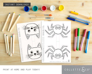 Halloween Printable Colouring Garland