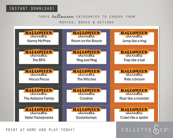 Halloween Printable Charades