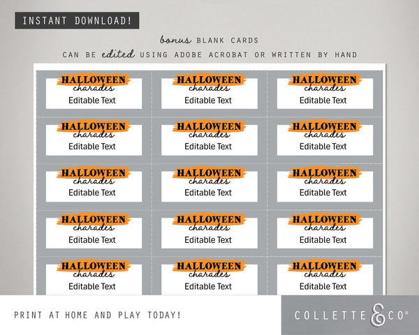 Halloween Printable Charades