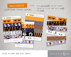 Halloween Countdown Printable Paper Chains