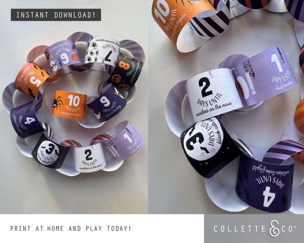 Halloween Countdown Printable Paper Chains