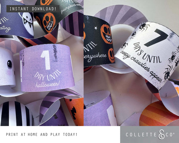 Halloween Countdown Printable Paper Chains